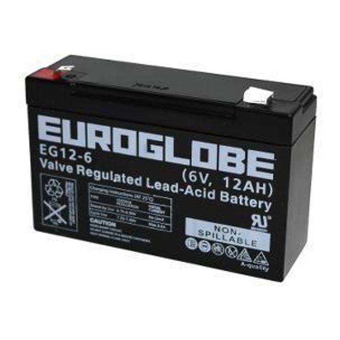Hovedbilde Batteri Euroglobe AGM 6V 12aH
