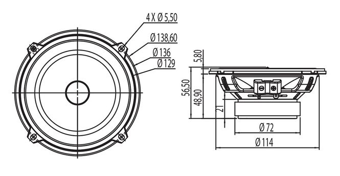 Hovedbilde Focal ISU130 Integration serien 130mm