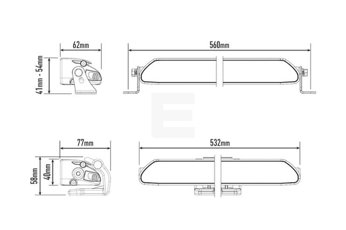 Lazer® Linear 18 ELITE 0L18-LBA-B Intelligent Low Beam Assist 18