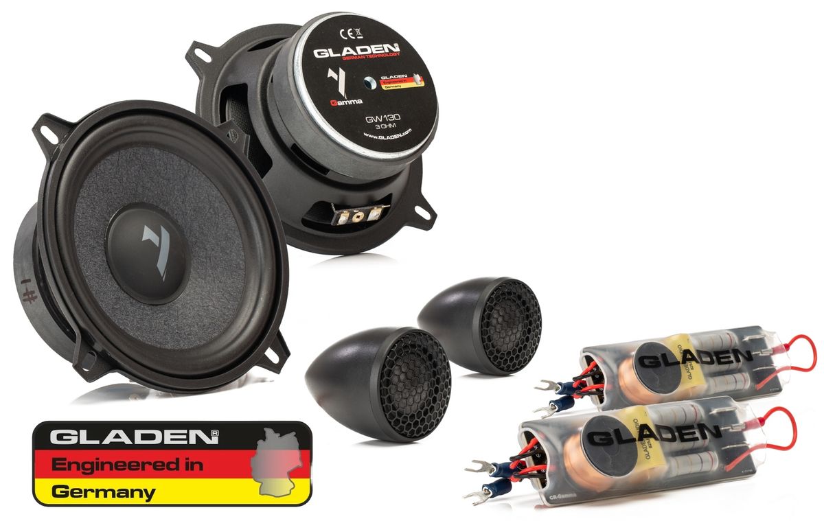 Gladen GAMMA 130.2 90W RMS 3 Ohm 5,25” komponentsett