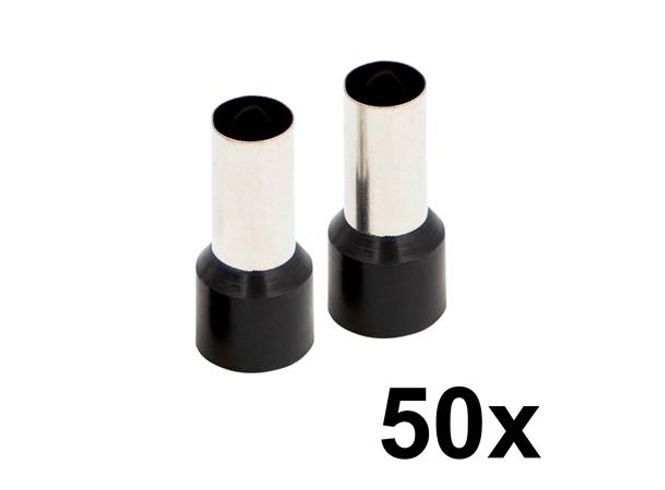 Hovedbilde InstallBay Isolerte endehylser 1/0 gauge Sort (50x)