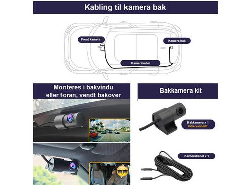 Fitcamx HD2-6723-4K-D Integrert 4K Dashcam (foran+bak) MB Vito (W447) 2024-->