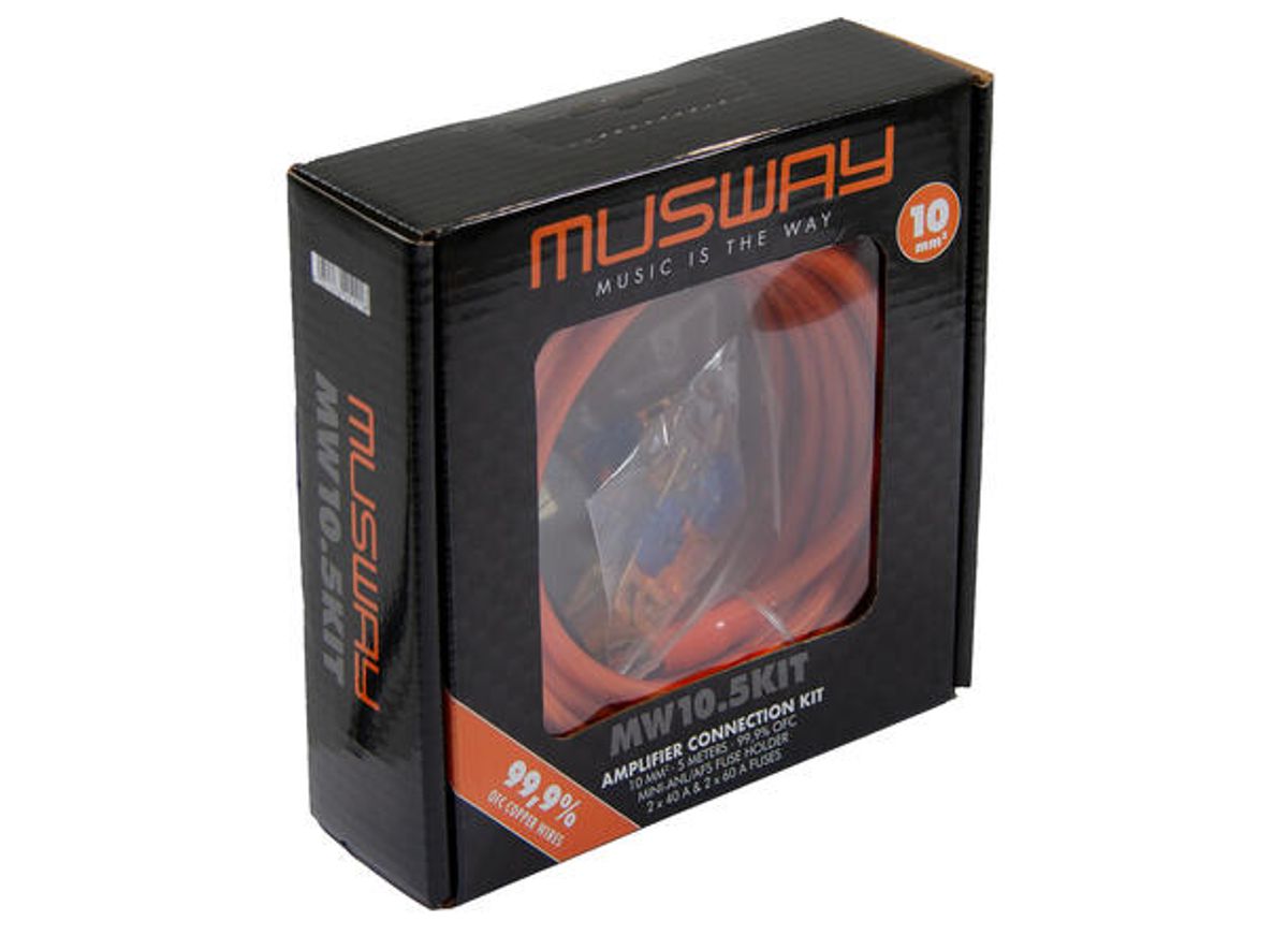 Musway MW10.5KIT strømkit 10mm² 5 M kabelkit med sikringsholder og sikring