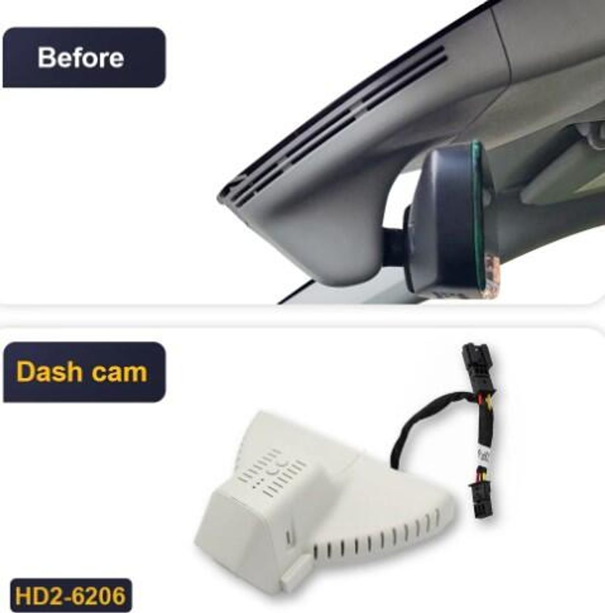 Fitcamx 4K Dashcam (foran+bak) Skoda. Sort