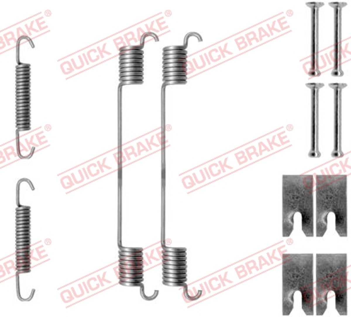 Quick Brake 0814 Monteringssett sko bak Ø228,6 B58