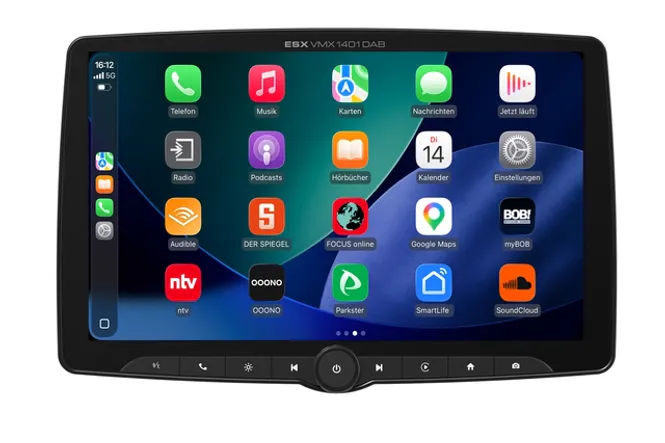 Hovedbilde ESX VMX1401DAB – 14” 1-DIN multimediaspiller med DAB+, Bluetooth, trådløs ...