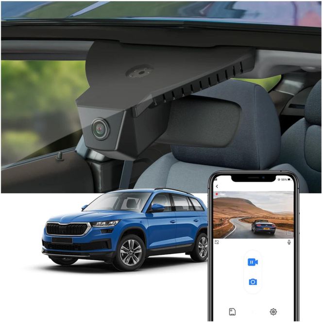 Hovedbilde Fitcamx 4K Dashcam (foran+bak) Skoda Kodiaq (2017 - 2022)