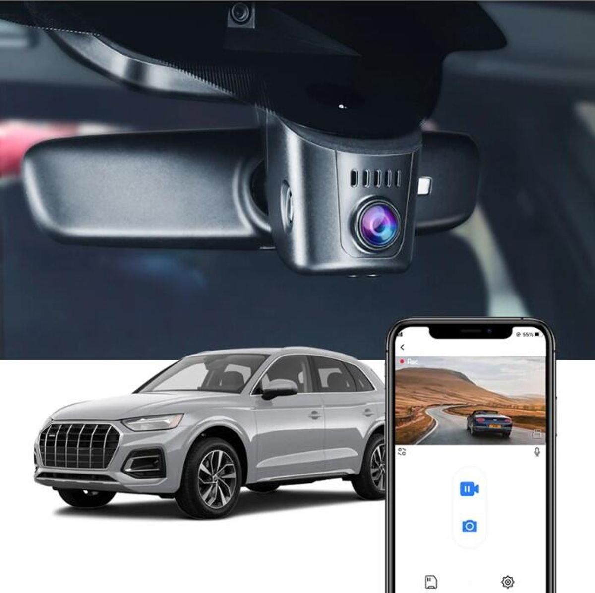 Fitcamx LZJ-3760-4K-D Dashcam (f+b) Audi (2016 -->) Mod. F