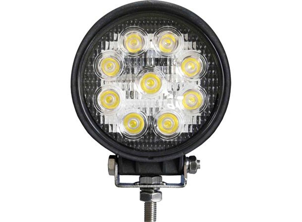 Arbeidslyskaster LED RUND 27W mini ECE 9x3W Høyintensiv Epistar 