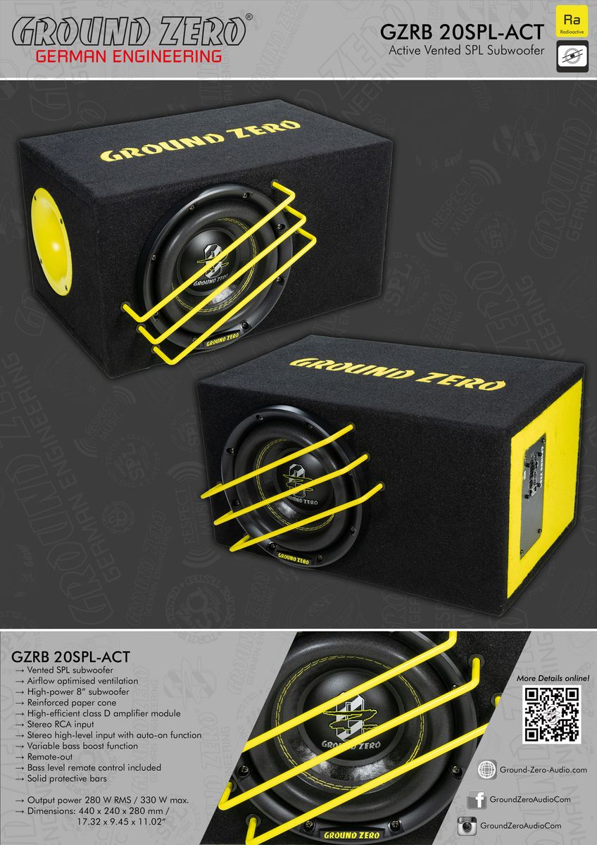 Ground Zero GZRB 20SPL-ACT  Radioactive 8