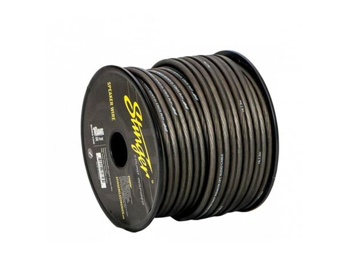 Stinger SHW510G høyttalerkabel 6mm² grå/sort (lm)