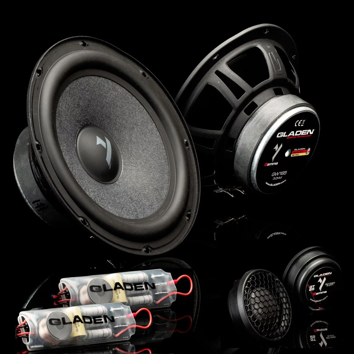 Gladen GAMMA 165.2 100W RMS 3 Ohm 6,5” komponentsett