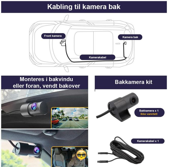 Hovedbilde Fitcamx 4K Dashcam (foran+bak) Skoda Kodiaq (2017 - 2022)